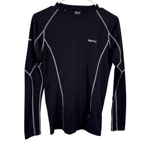 Marmot Base Layer Top Women's Performance Thermal Shirt Long Sleeve Black Medium
